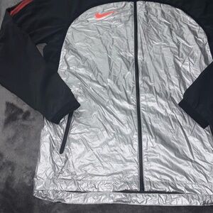 Nike Men's Black and Silver Windbreaker
